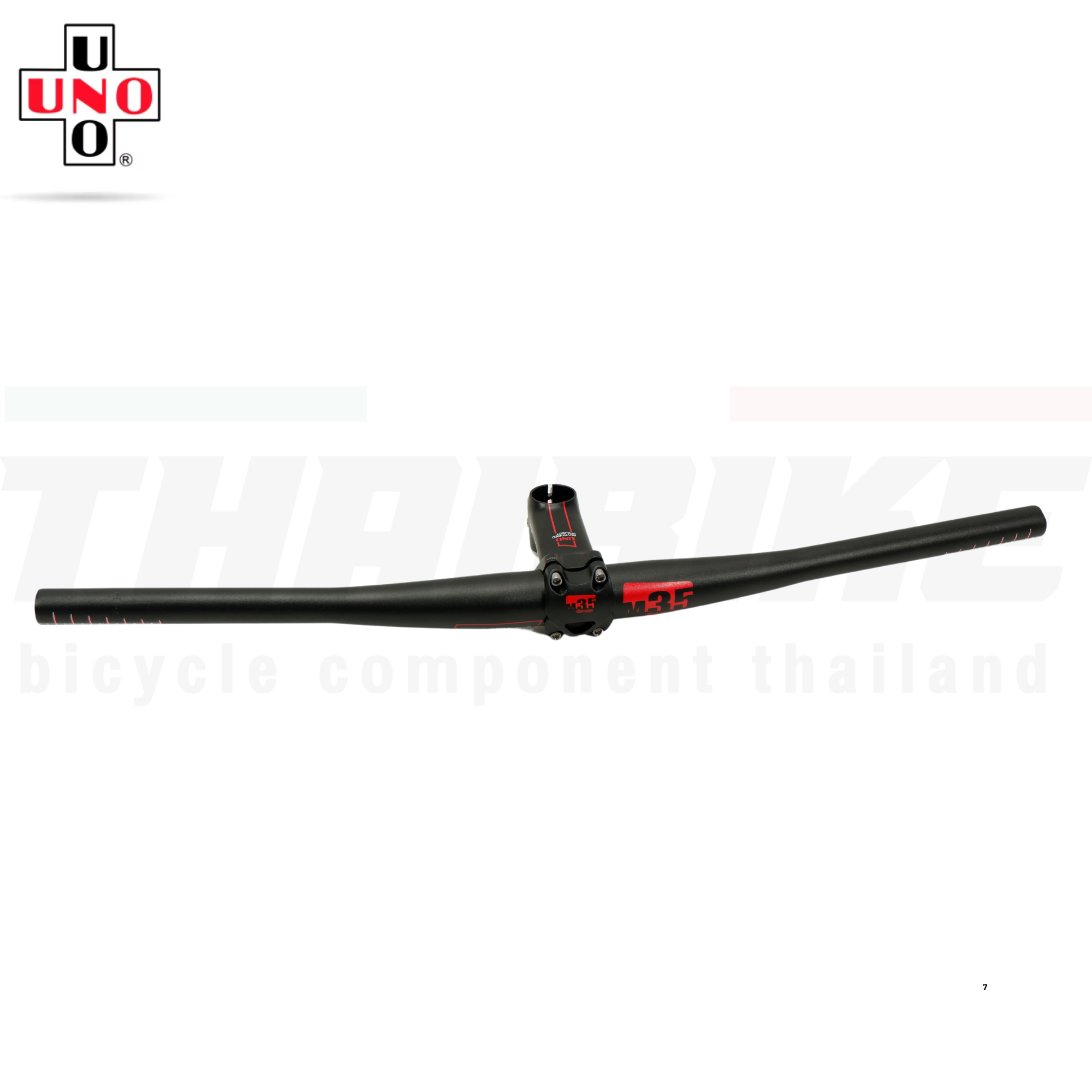 ชุดแฮนด์จักรยานพร้อมสเต็มอลูมิเนียม UNO M35 คอแฮนด์ 35มม. พร้อมแฮนด์