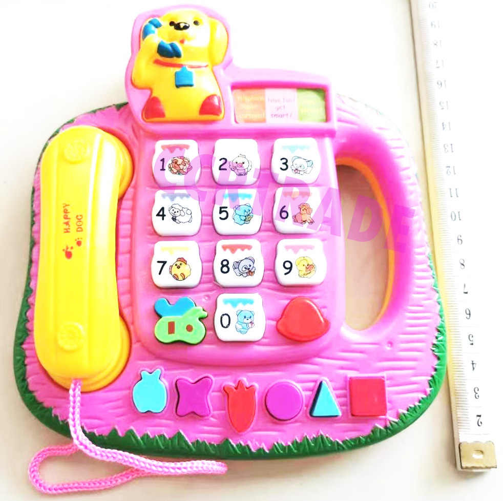 โทรศัพท์การ์ตูน มีเสียง มีไฟกล่อง 17x18 ซม.(1x3)