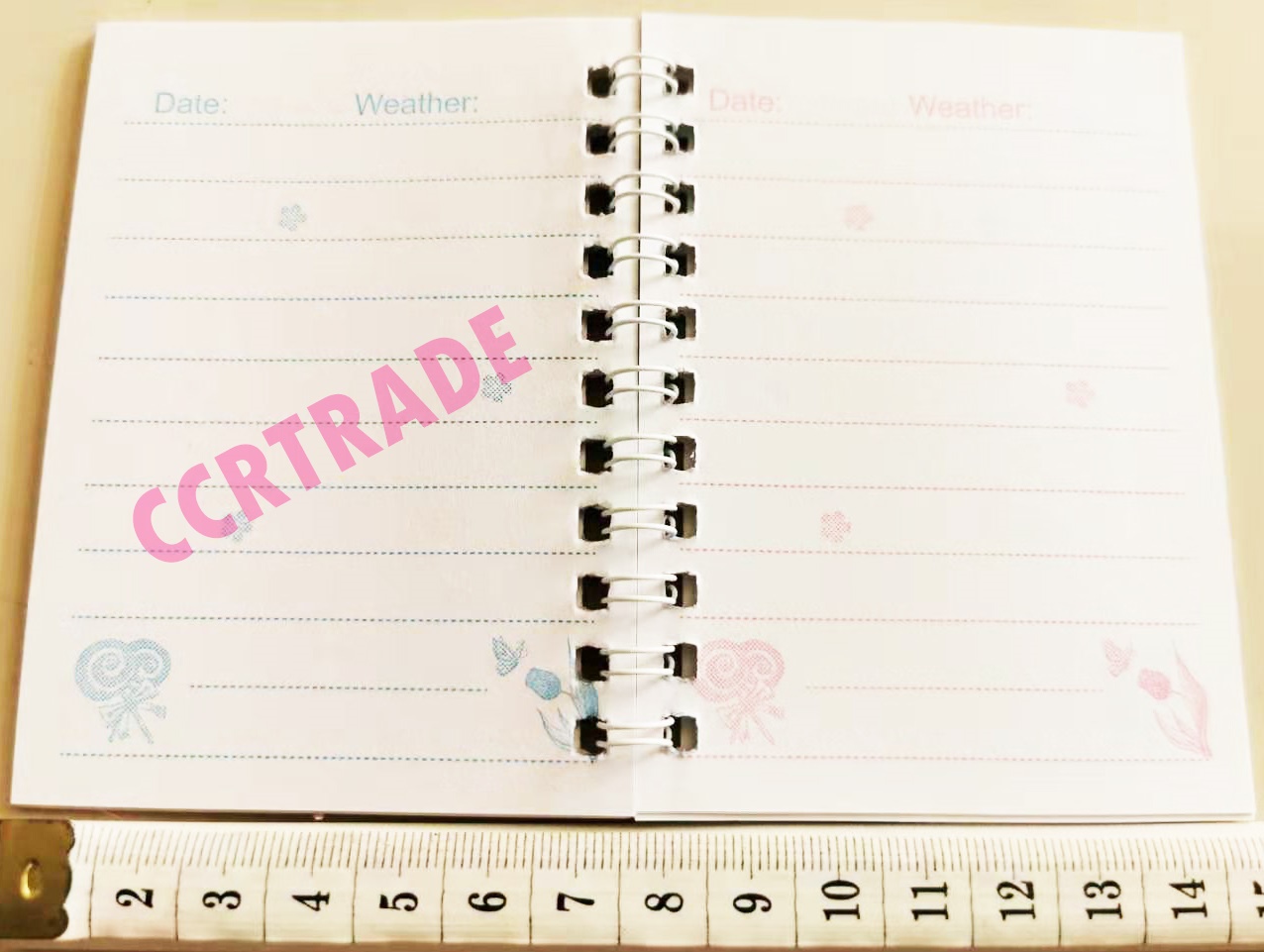 สมุดโน๊ตสันห่วงยูนิคอร์น 3 ชิ้น 40 แผ่น 33 ซม.