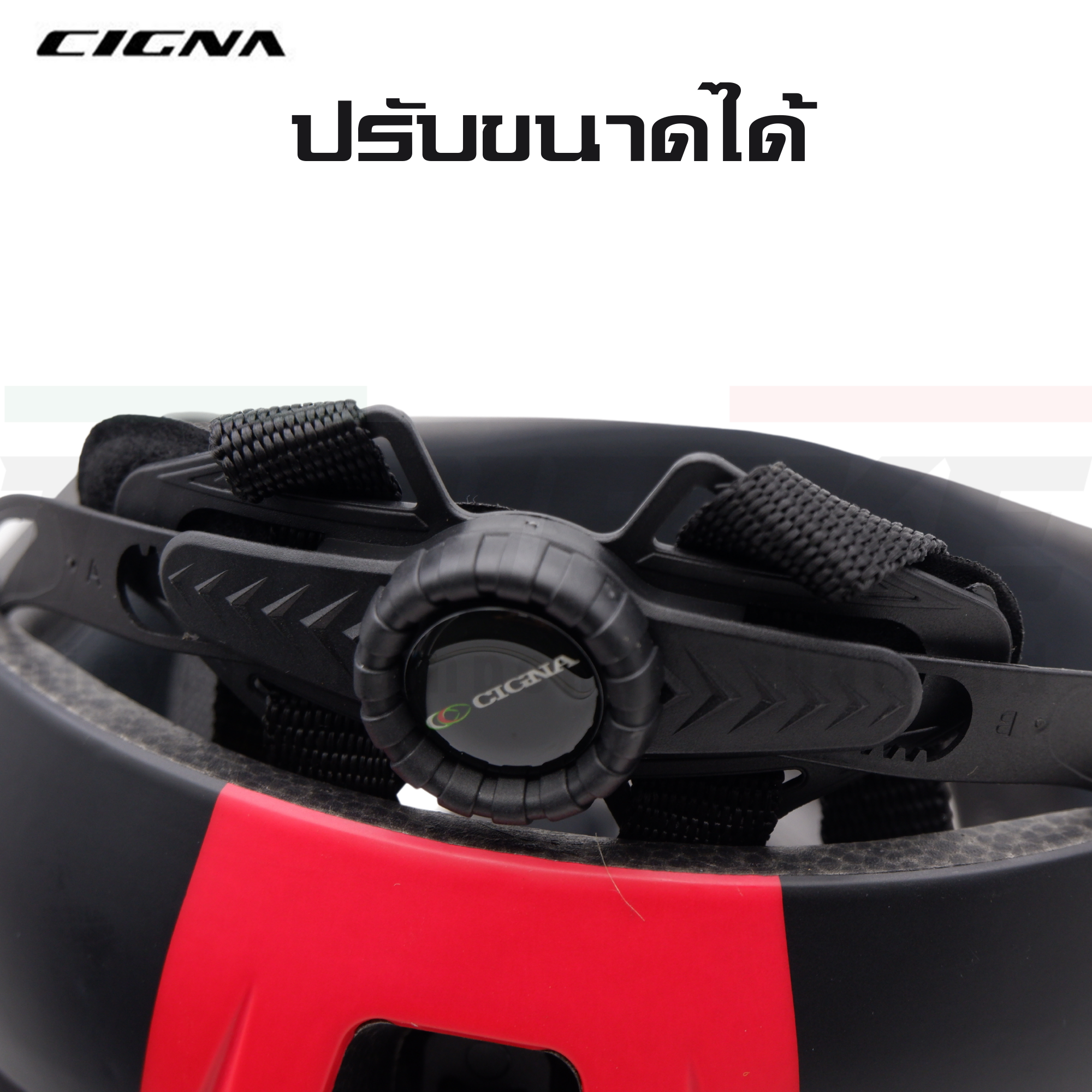 หมวกกันน็อคจักรยานแบบมีแว่นยี่ห้อ CIGNA SIZE Lหมวกมีแว่น 54-61CM(แว่นใส)