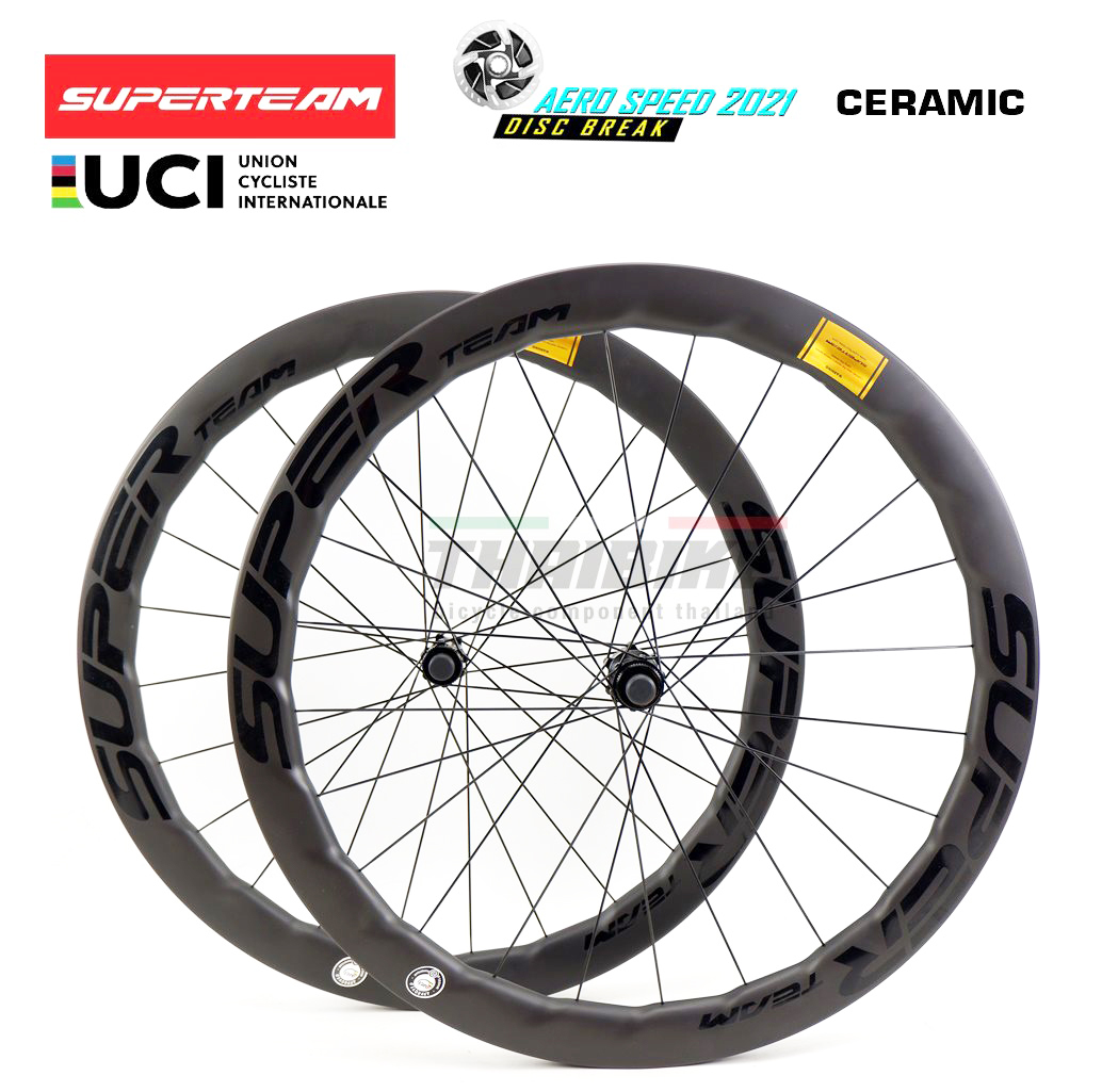 ดิสเบรค ล้อจักรยานเสือหมอบคาร์บอน SUPERTEAM CURVE PRO DISK ดิสก์เบรค ขอบ 50/50