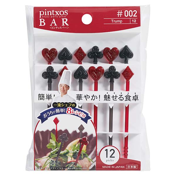 ++พร้อมส่ง++ ที่จิ้มอาหาร ขนม ผัก ผลไม้ ลายบนหน้าไพ่ สินค้า 1 แพ็ค มี 4 ลาย 12 อัน สินค้าเป็นเมทัลลิคเรซินใส made in japan นำเข้าจากญี่ปุ่นแท้ค่ะ