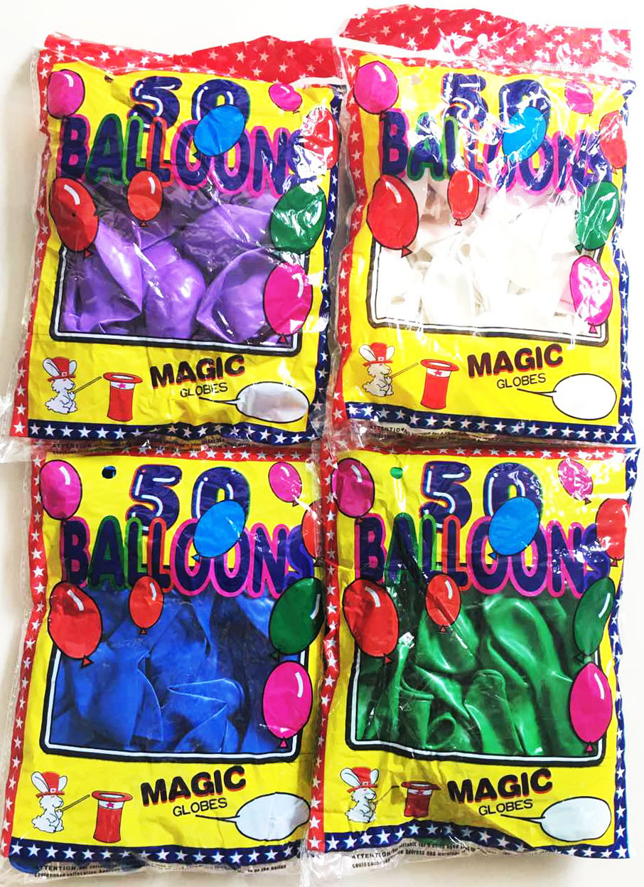 ลูกโป่งสีสดถุง 50 ลูก 26 ซม.(1x3)