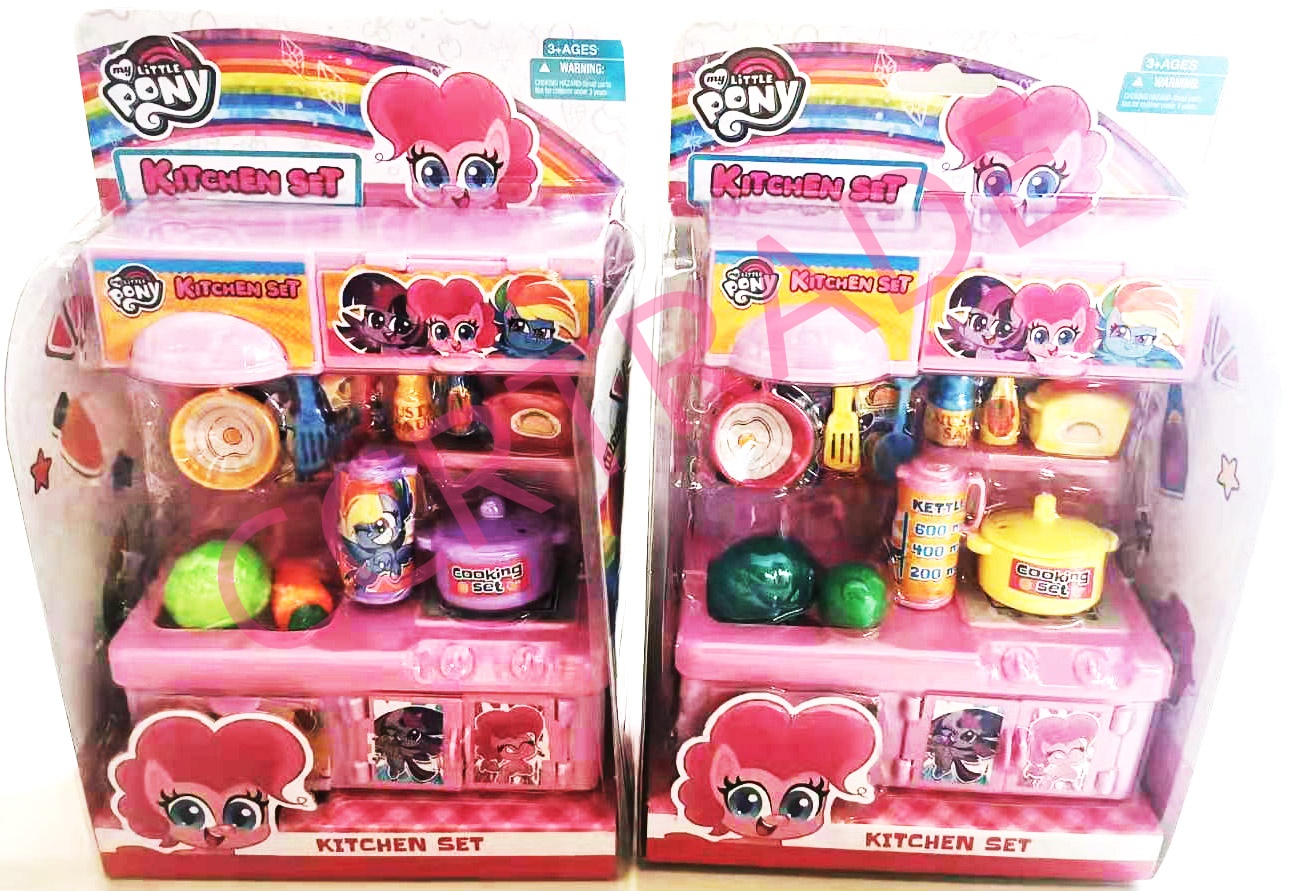 ชุดครัวม้าโพนี่+อุปกรณ์แผงครอบ 16x24.5 ซม.(ลิขสิทธิ์แท้)(1x3)