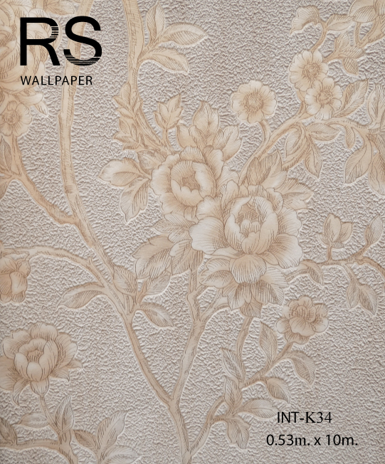 วอลเปเปอร์ลายดอกไม้วินเทจ INT-K34