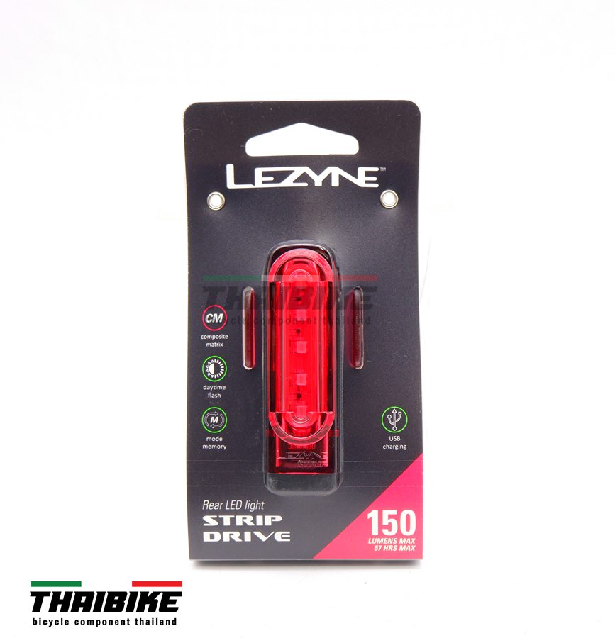 ไฟท้ายจักรยาน Lezyne Strip Drive Back 150