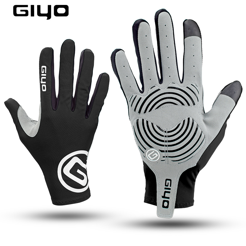 ถุงมือ GEL GIYO แอร์โร่ว์เต็มนิ้วทัชจอได้ ถุงมือจักรยาน หนา นุ่ม ของแท้