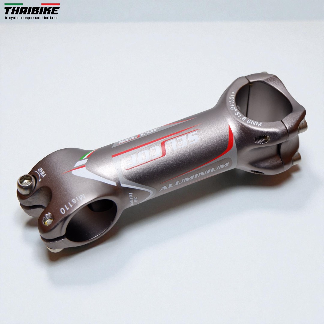 สเต็มจักรยาน SELCOF K043 ±10° 7071 อลูมิเนียม คอแฮนด์ 25.4/31.8 มม. น้ำหนักเบา แข็งแรง งานไต้หวัน