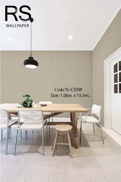 วอลเปเปอร์เทกเจอร์ผ้าพื้นสีน้ำตาล TL-C35W