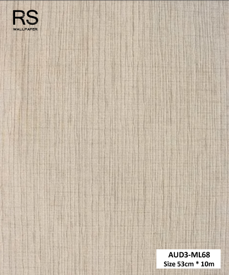 วอลเปเปอร์ สีน้ำตาลครีม ปนกลิตเตอร์สีเงิน AUD3-ML68
