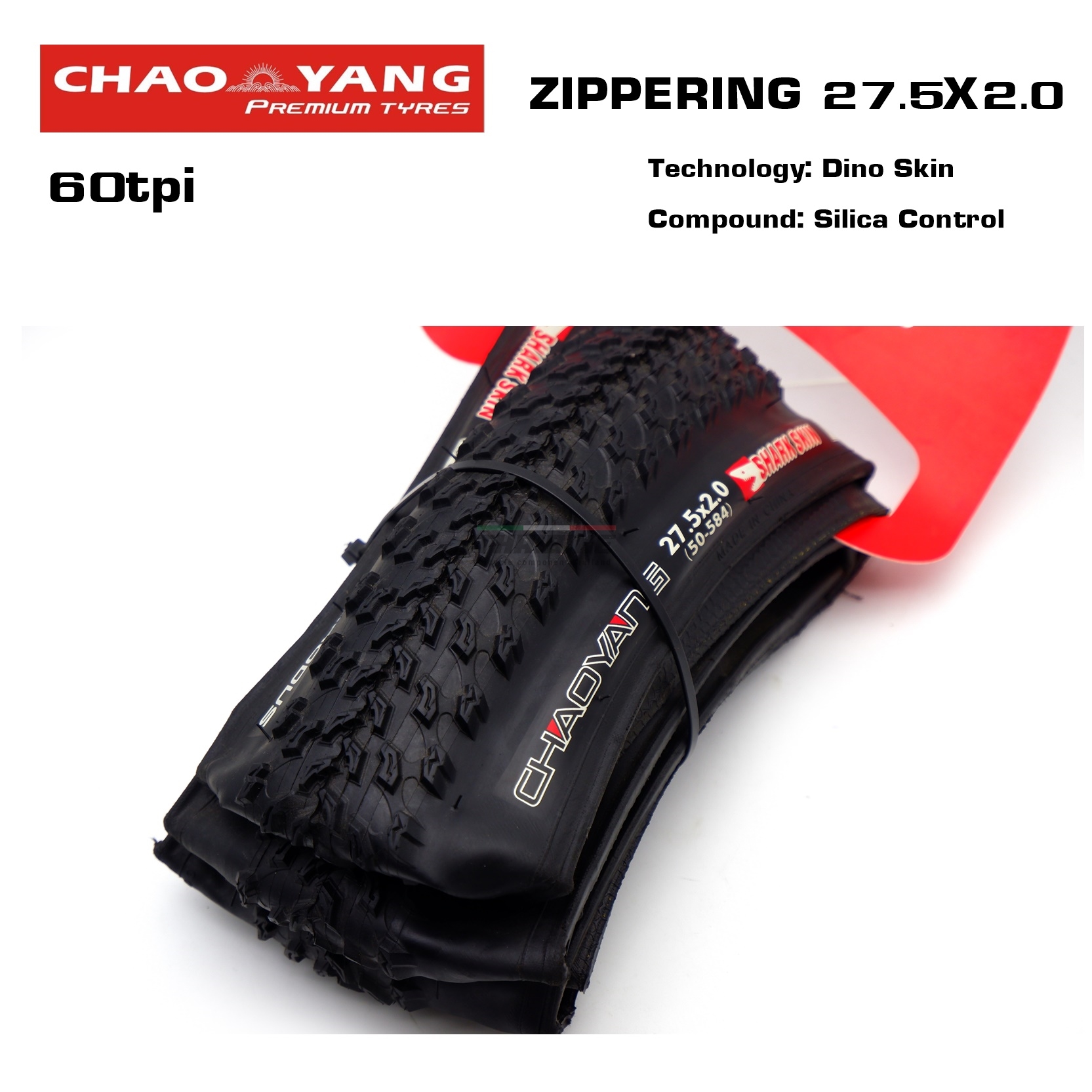 ยางนอกจักรยานขอบพับ CHAOYANG ZIPPERING 27.5X2.0