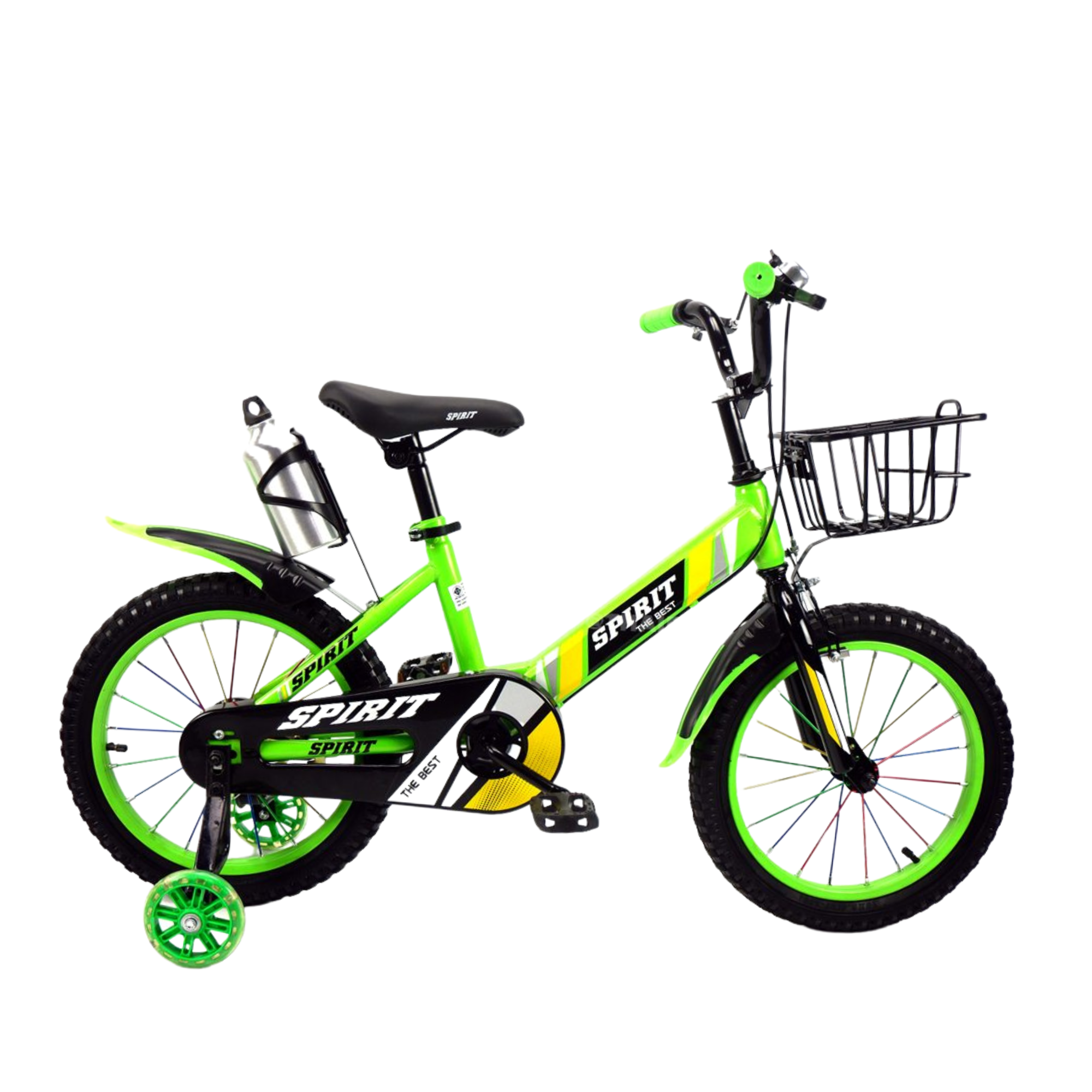 รถจักรยานเด็ก SPIRIT ล้อ 12/16 มีล้อเสริมข้าง มีไฟ บังโซ่ ราคาสุดคุ้ม รถเด็ก