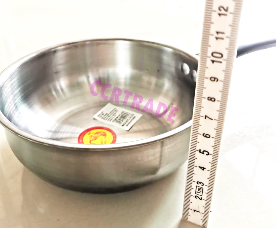 หม้อสแตนเลส มีด้ามจับ ตราเสือ 15x29.5 ซม.