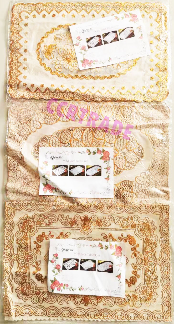 แผ่นรองจานลายหลุยส์ 2 ชิ้น(เหลี่ยม) 30x45 ซม.