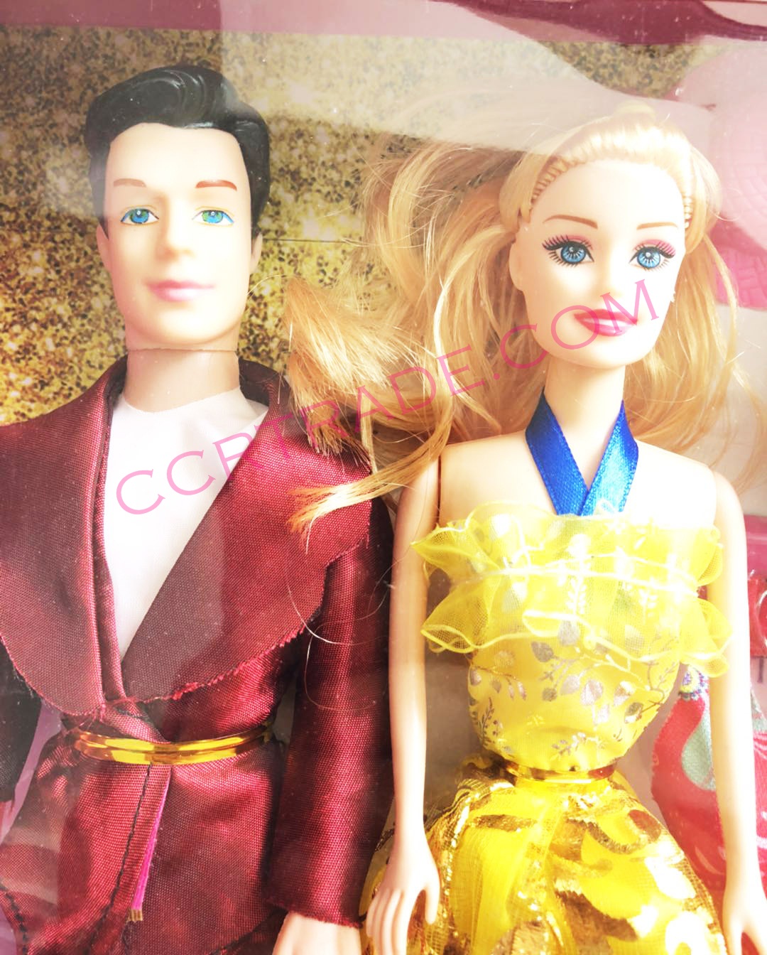 บาร์บี้คู่รัก+ชุดกระโปรงกล่องชมพู 32.5 ซม.(1x3)