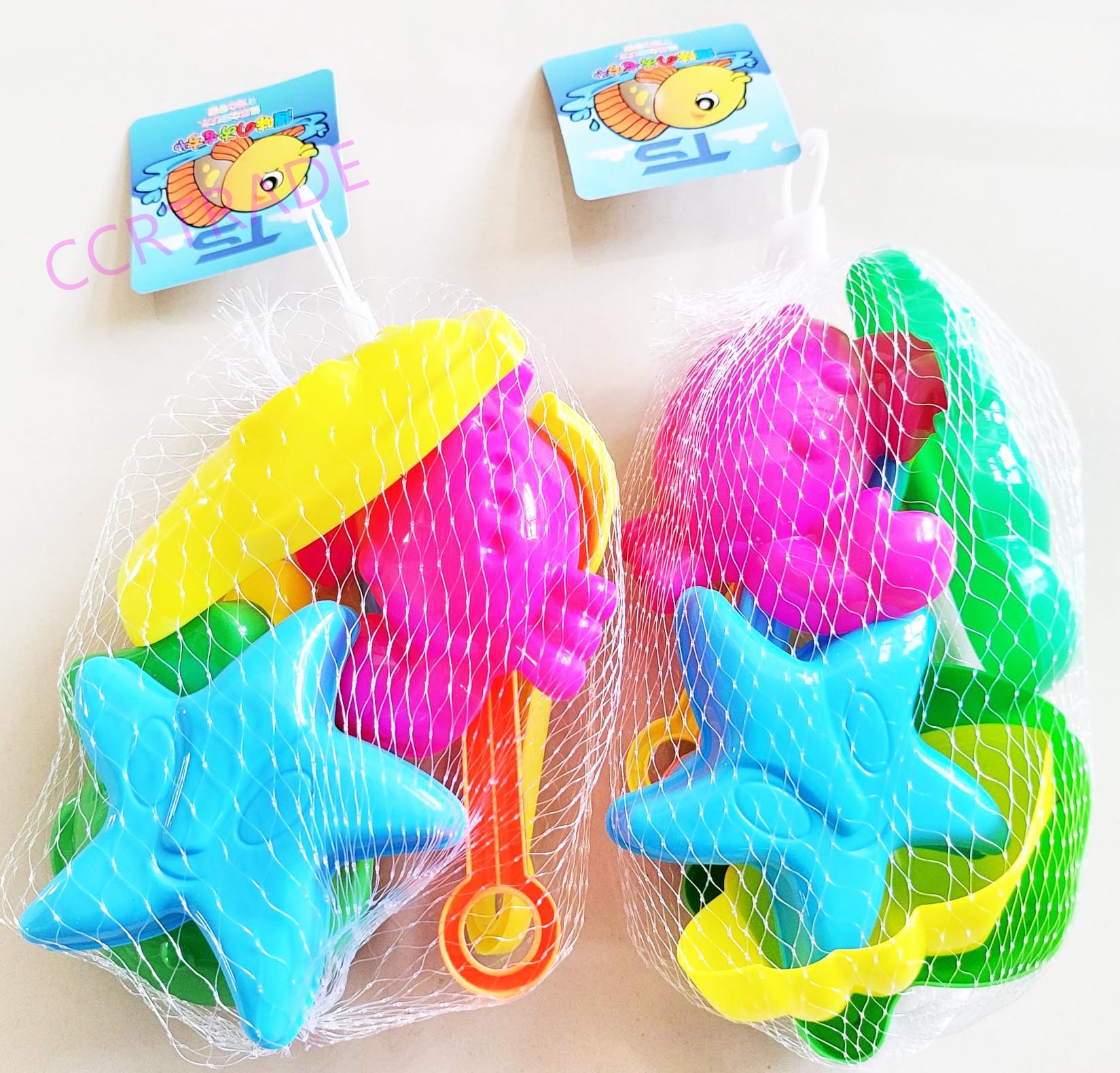 เซ็ทเล่นทรายจัมโบ้ 8 ชิ้นถุงตาข่าย 20 ซม.(งานห้าง)