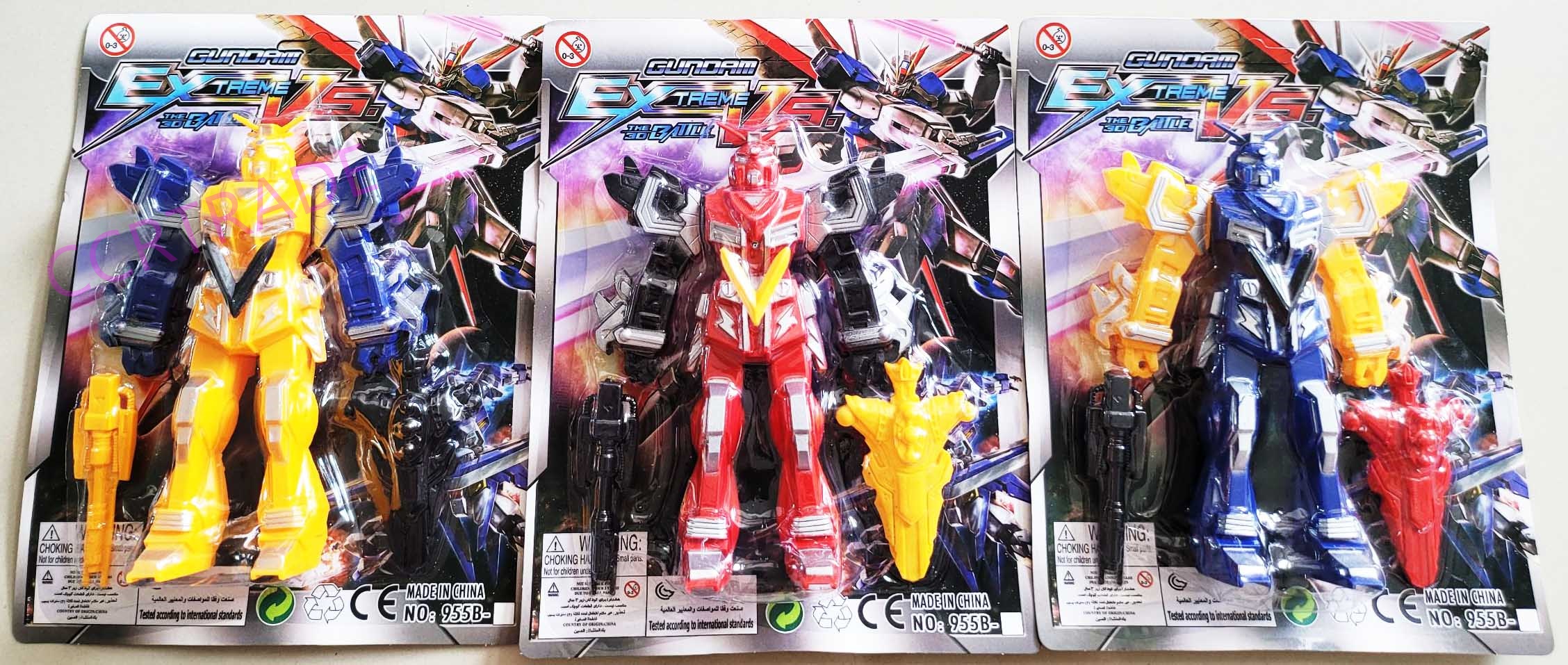 หุ่นกันดั้มสีสด มีไฟแผง 21.5 ซม.