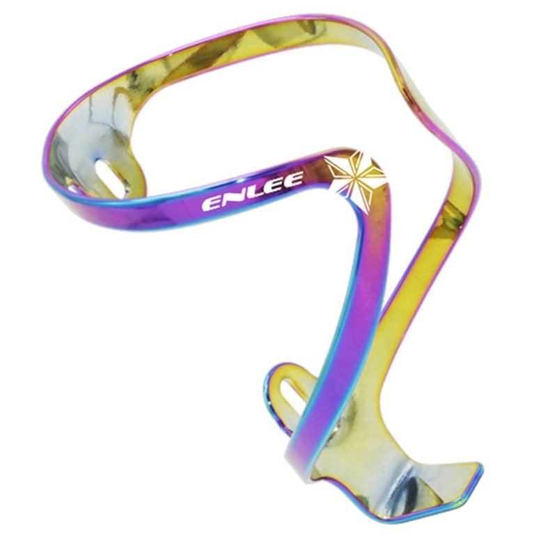 ขายึดขวดน้ำอลูมิเนียมเคลือบสีรุ้ง ENLEE Bike Water Bottle Cage Holder Lightweight
