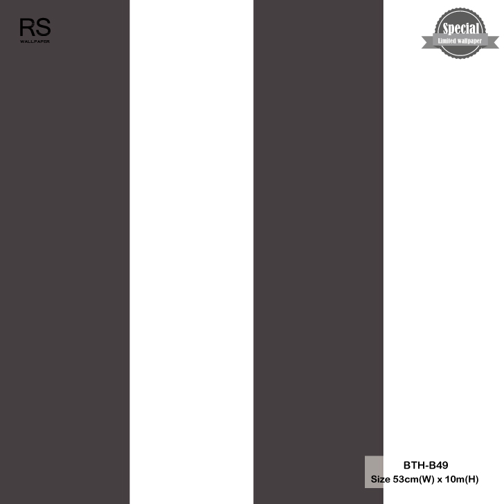 วอลเปเปอร์ลายทาง สีดำสลับสีขาว BTH-B49