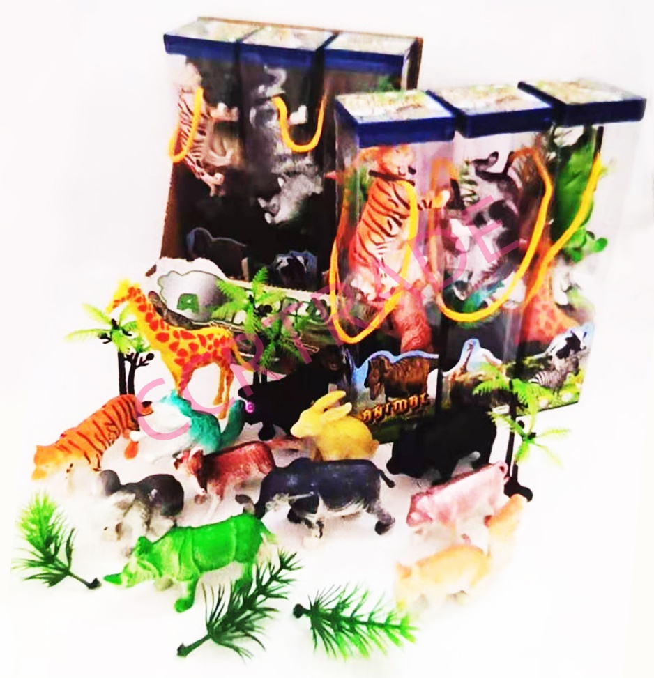 สัตว์ป่า 6 ชิ้นกล่องยาว 20 ซม.