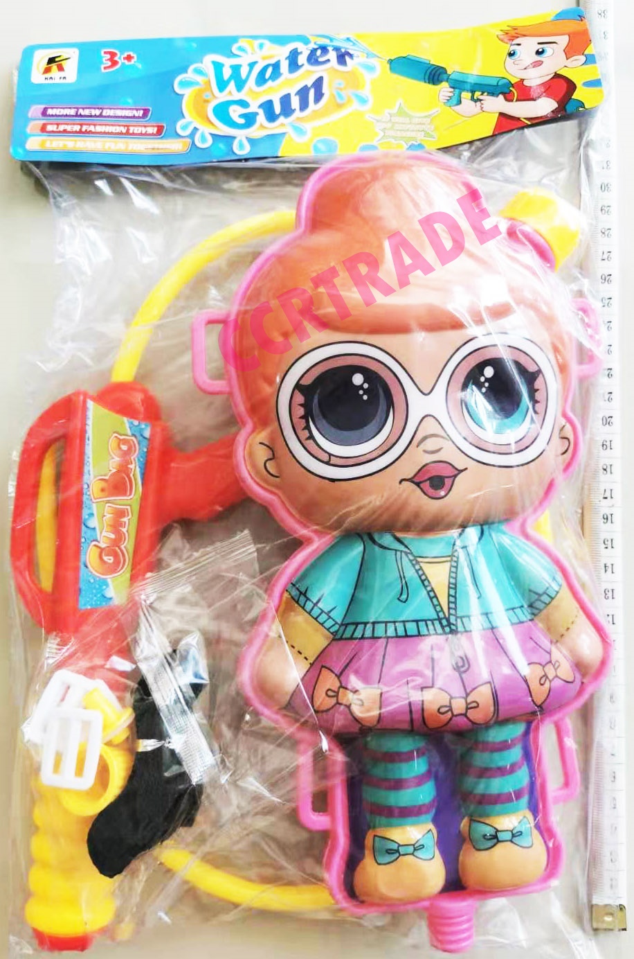 เป้ฉีดน้ำ LOL+ปืนปั้มถุงจัมโบ้ PVC 24x40 ซม.(1x3)