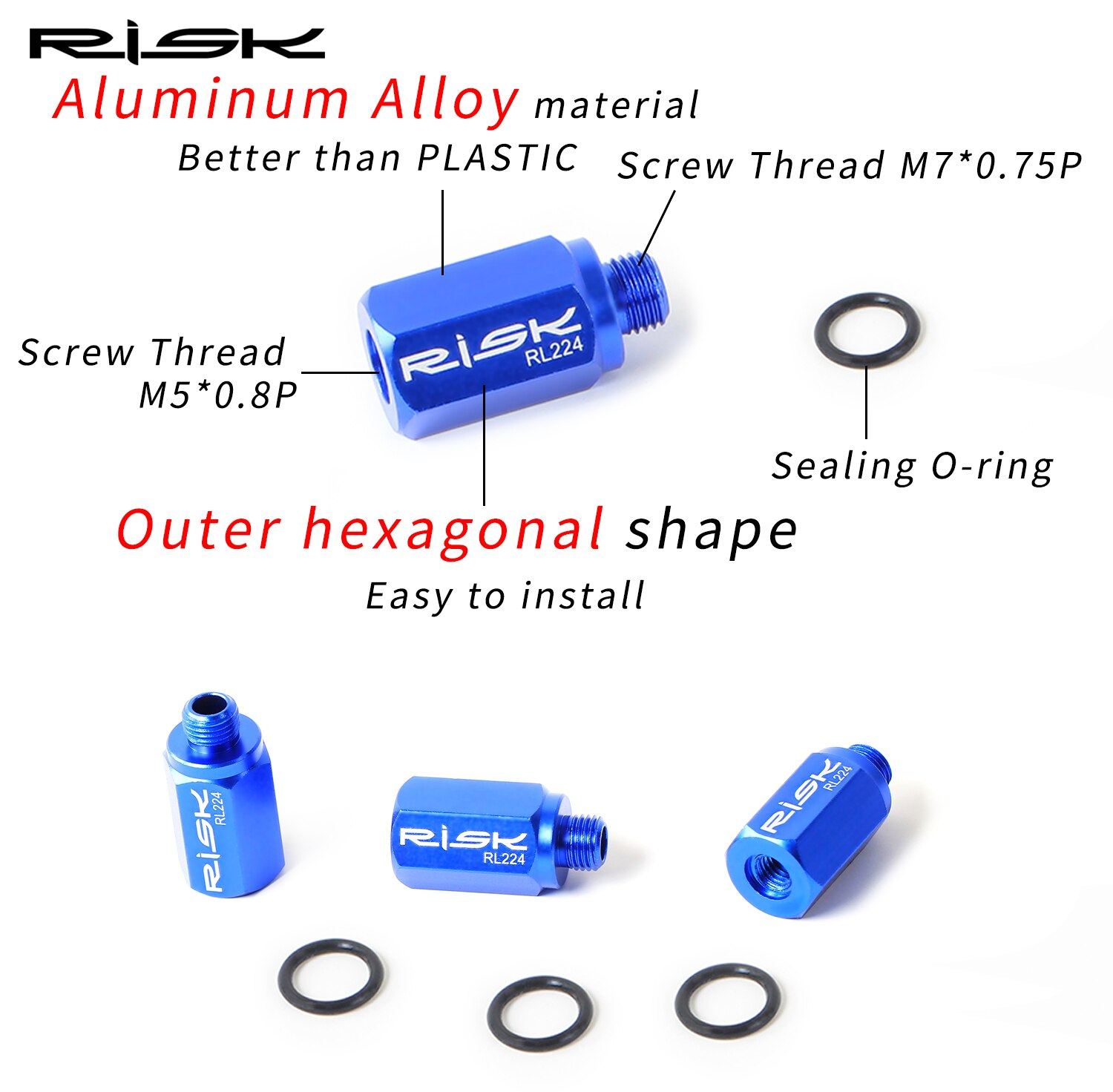 ตัวต่อกรวยน้ำมัน RISK สำหรับมือเกียร์จักรยานดิส SHIMANO STR9120,STR8020, STR7025 สำหรับมือเกียร์เสือหมอบ