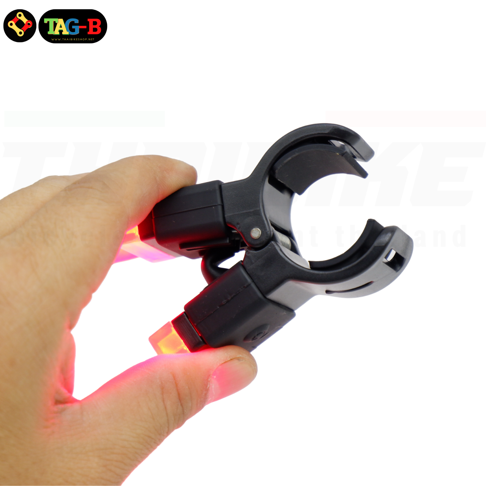 ไฟท้ายจักรยานชาร์จ USB COB หนีบหลักอาน ใช้งานง่าย