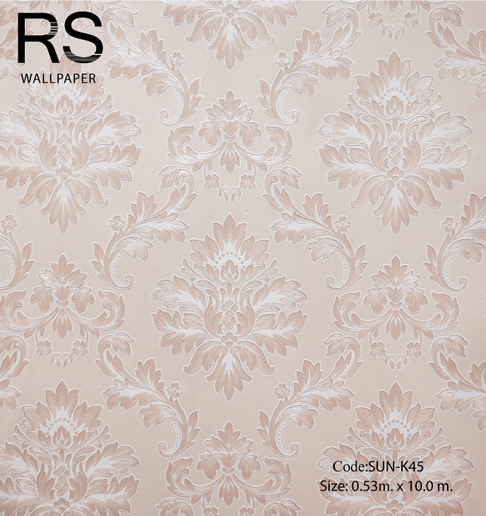 วอลเปเปอร์ลายหลุยส์โทนสีม่วงอมชมพู SUN-K45
