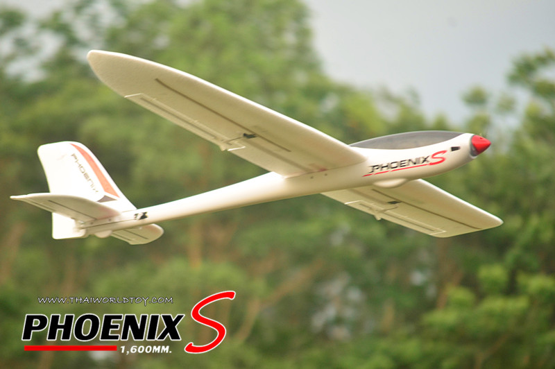 Volantex RC Phoenix S Glider 1,600MM.ABS Plastic เครื่องร่อนไฟฟ่าขนาดยักษ์
