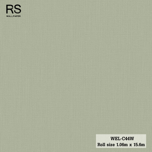 วอลเปเปอร์ สีพื้นเขียวอ่อน มีกลิตเตอร์สีเงิน WEL-C44W