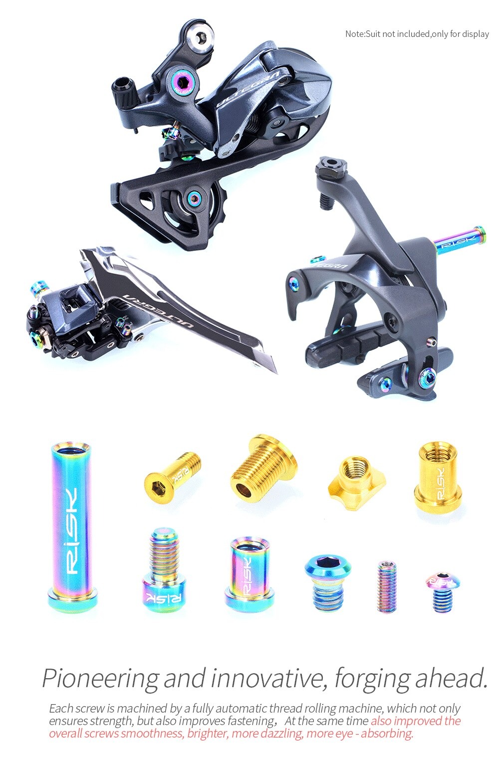 ชุดเซ็ตน็อตไทเทเนี่ยมแท้ RISK สำหรับชุดขับ SHIMANO ULTEGRA R8000