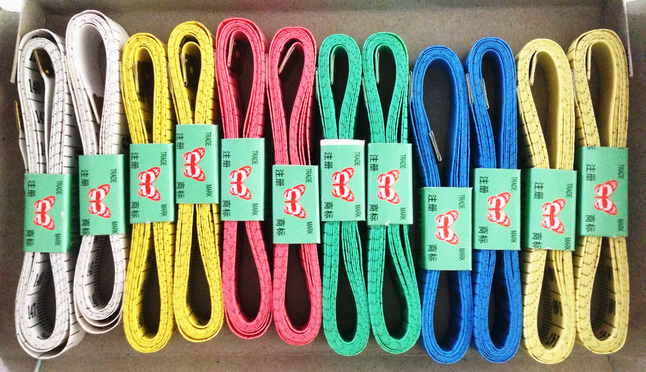 สายวัดเอวสีสด 60 นิ้ว ตราผีเสื้อกล่อง