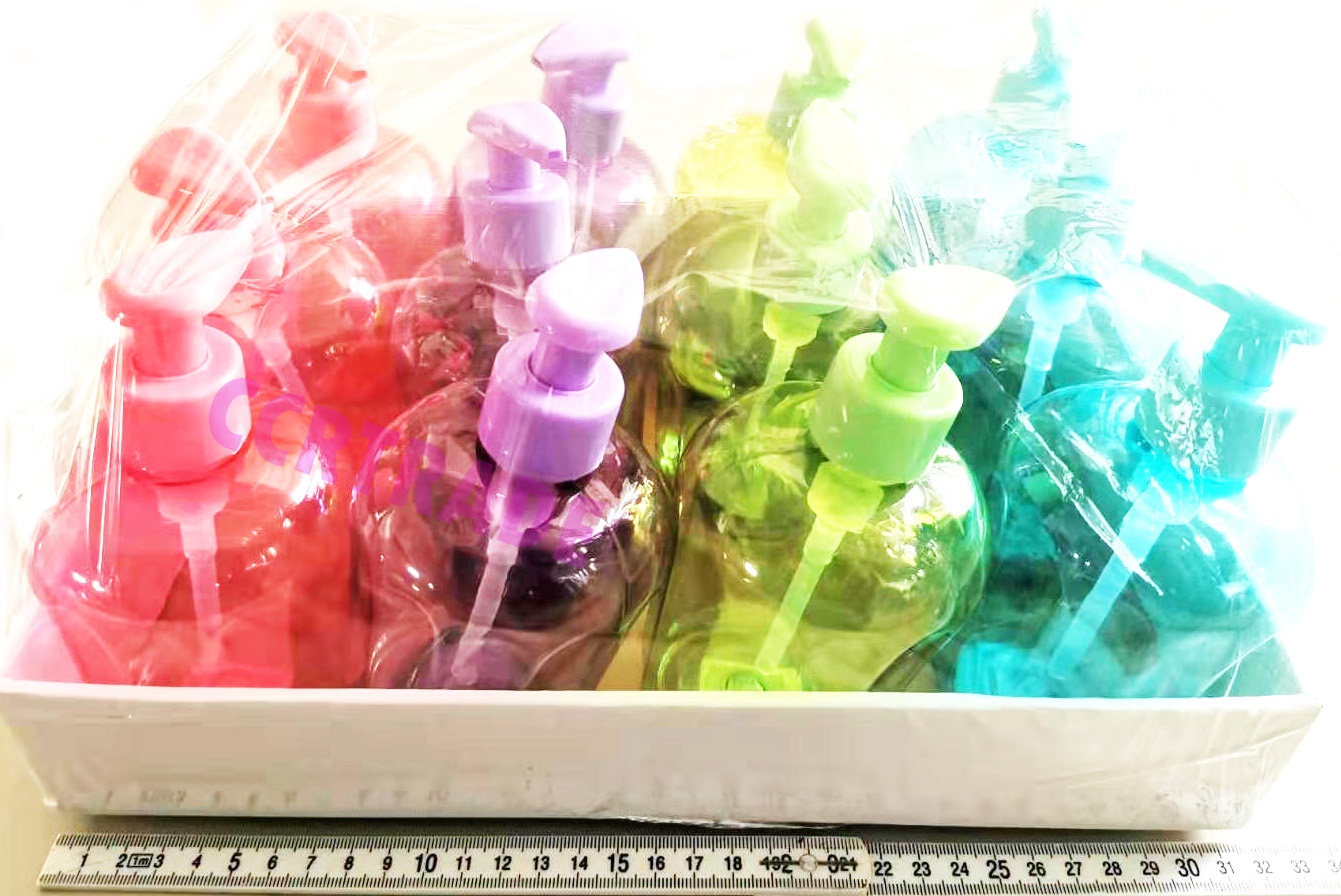ขวดปั้มสีใส ฝาล็อคถาด 14 ซม.