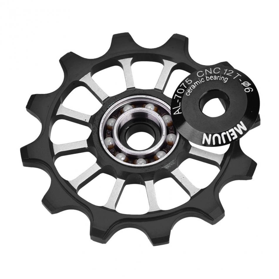 ลูกกลิ้งตีนผีเซรามิค 12T ยี่ห้อ MEIJUN ลื่น เบา ทน ติดจักรยาน ลูกรอก