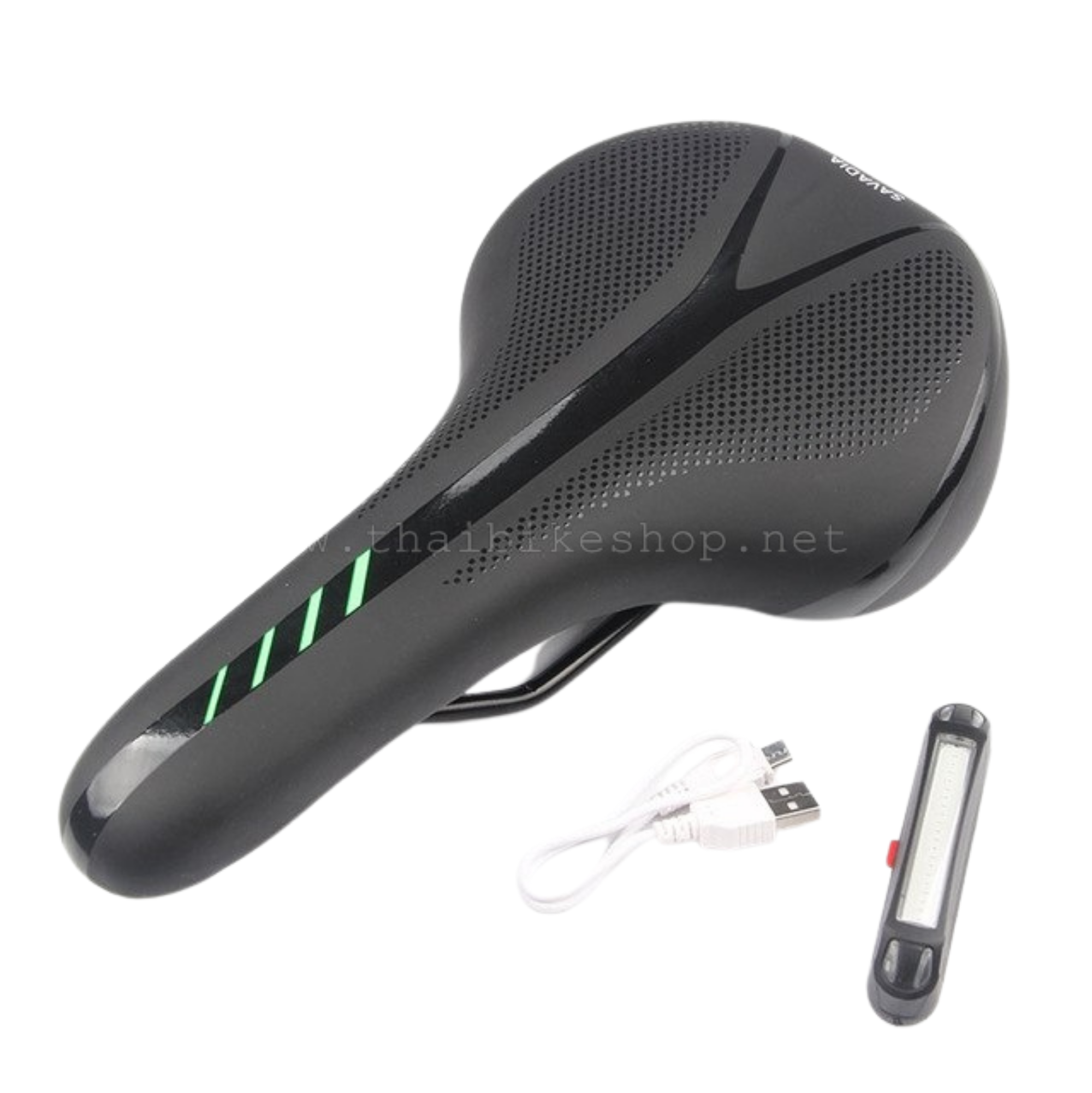 อานเจลจักรยาน THAIBIKE SAVADIA มาพร้อมมีไฟชาร์จ USB เบาะจักรยานมีไฟ