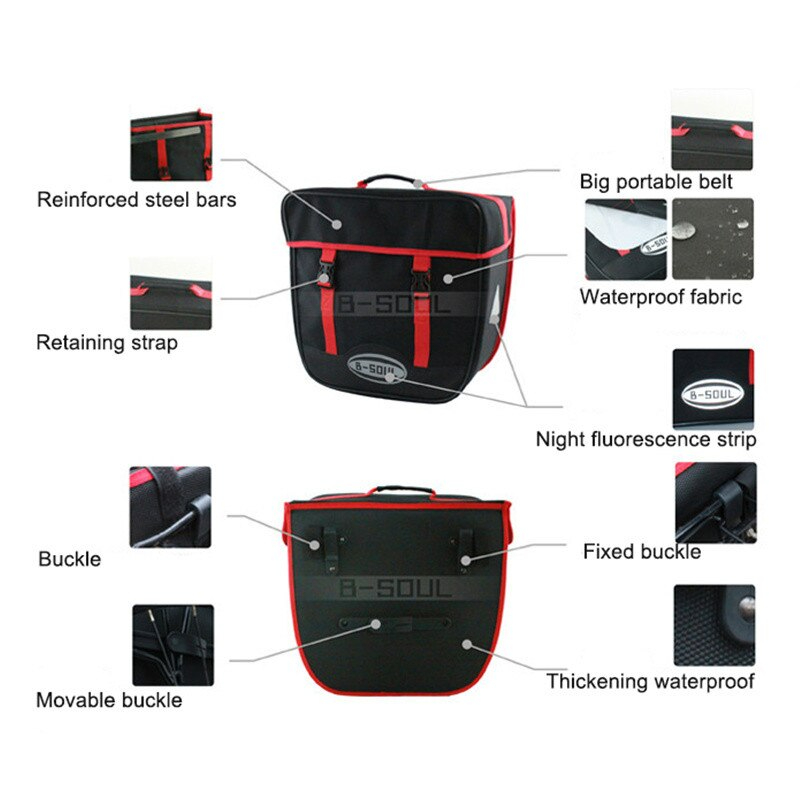 กระเป๋าทัวร์ริ่ง จักรยาน แบบ 2 ใบ ยี่ห้อ B-SOUL !! แถมฟรีผ้ากันฝน