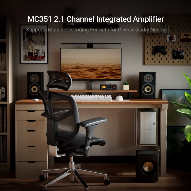 Fosi AudioMC351 DAC/AMP 2.1 แชนเนล พร้อม VU Meter และ Bluetooth กำลังขับสูง ให้เสียงอันยอดเยี่ยม ประกันศูนย์ไทย