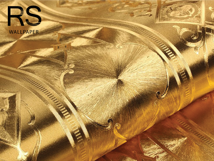 วอลเปเปอร์ลายทางคลาสสิคสีทอง LTD-J55