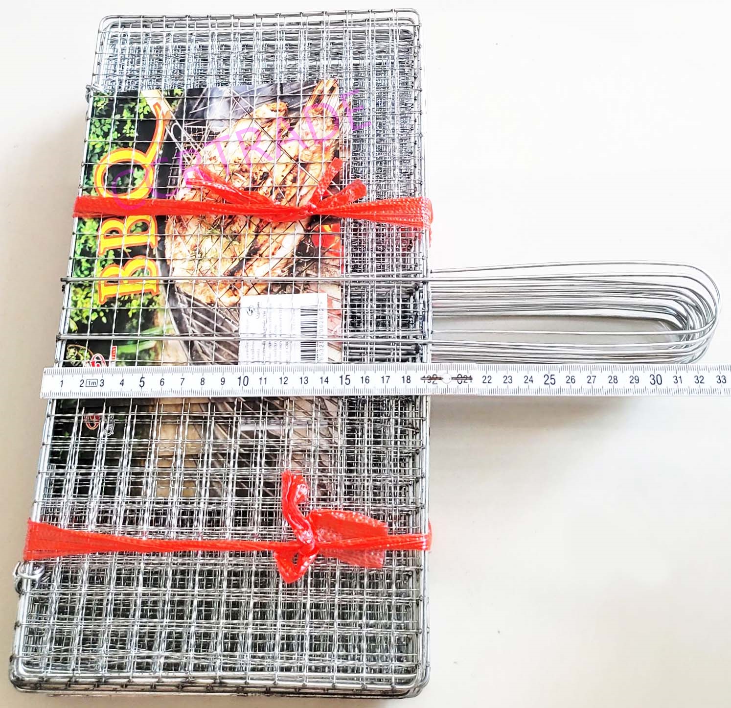 ตะแกรงปิ้งปลาใหญ่ มือจับ 19.5x34 ซม.