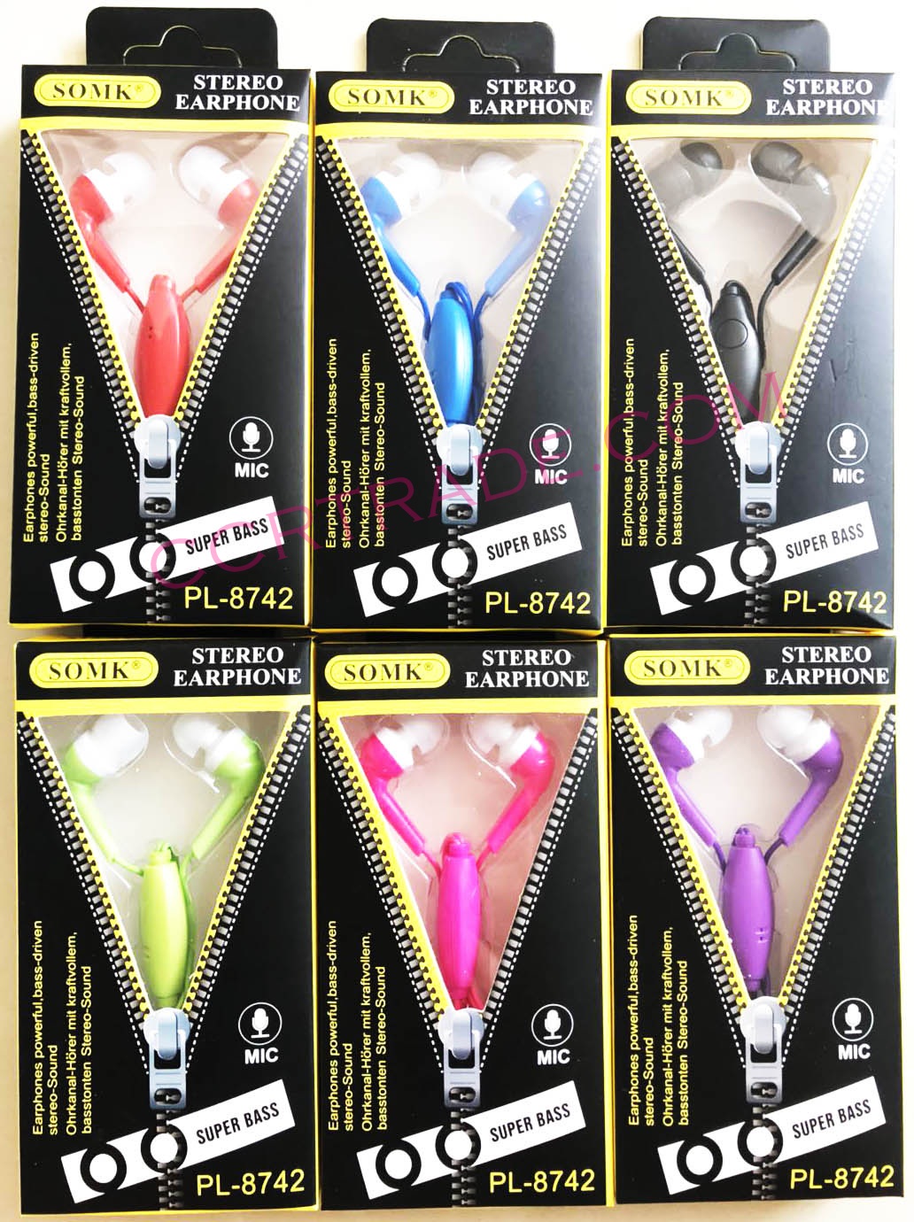 หูฟังสีสด+สมอลทอค์กกล่องซิป 15 ซม.