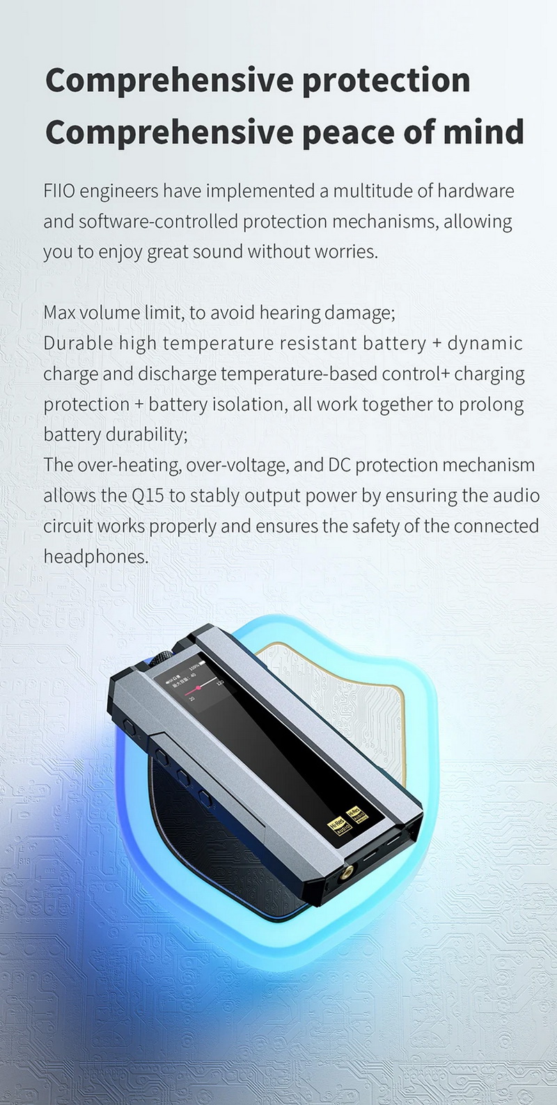 FiiO Q15 DAC/AMP พกพา ชิป DACคู่ จอ IPS รองรับ MQA, PCM 32bit/768kHz, DSD512 ประกันศูนย์ไทย