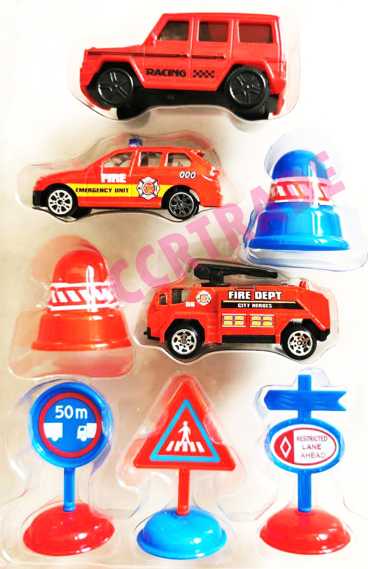 เซ็ทรถรางดับเพลิง 24 ชิ้นกล่องจัมโบ้ 27.5x36 ซม.(1x3)