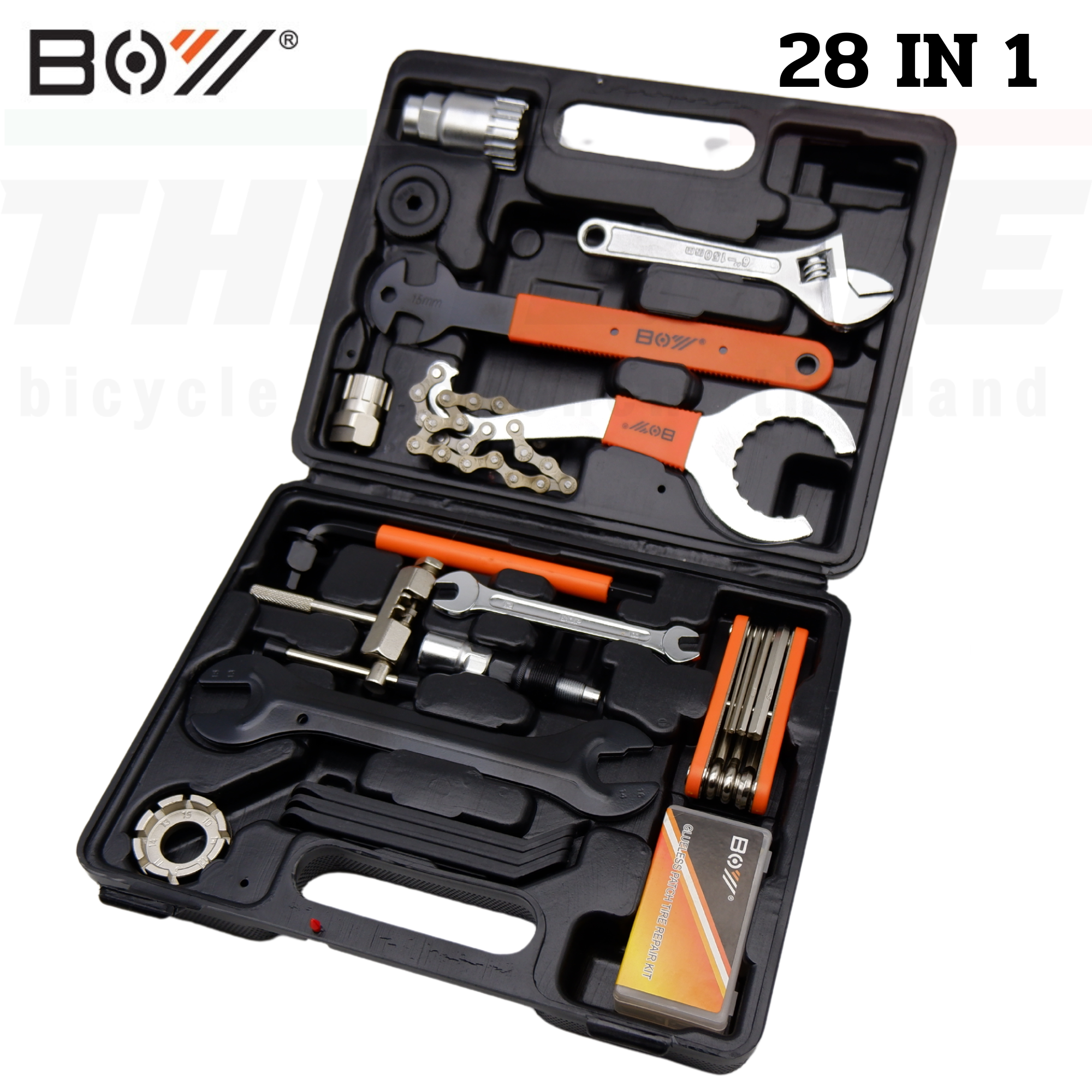 กล่องเครื่องมือซ่อมจักรยานเสือหมอบ เสือภูเขา BOY 28 IN 1 Genuine