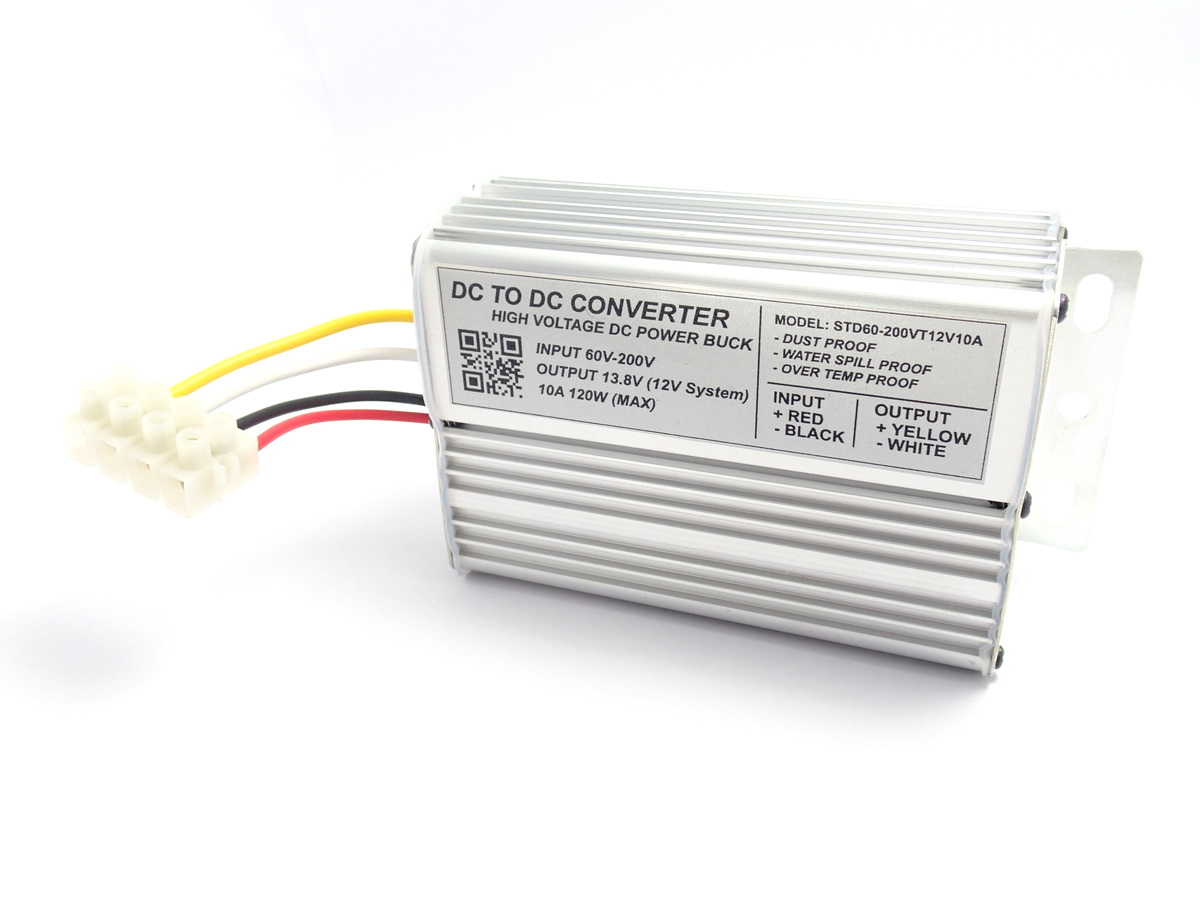High Voltage DC Step-Down 60-200V to 13.8V 10A 120W