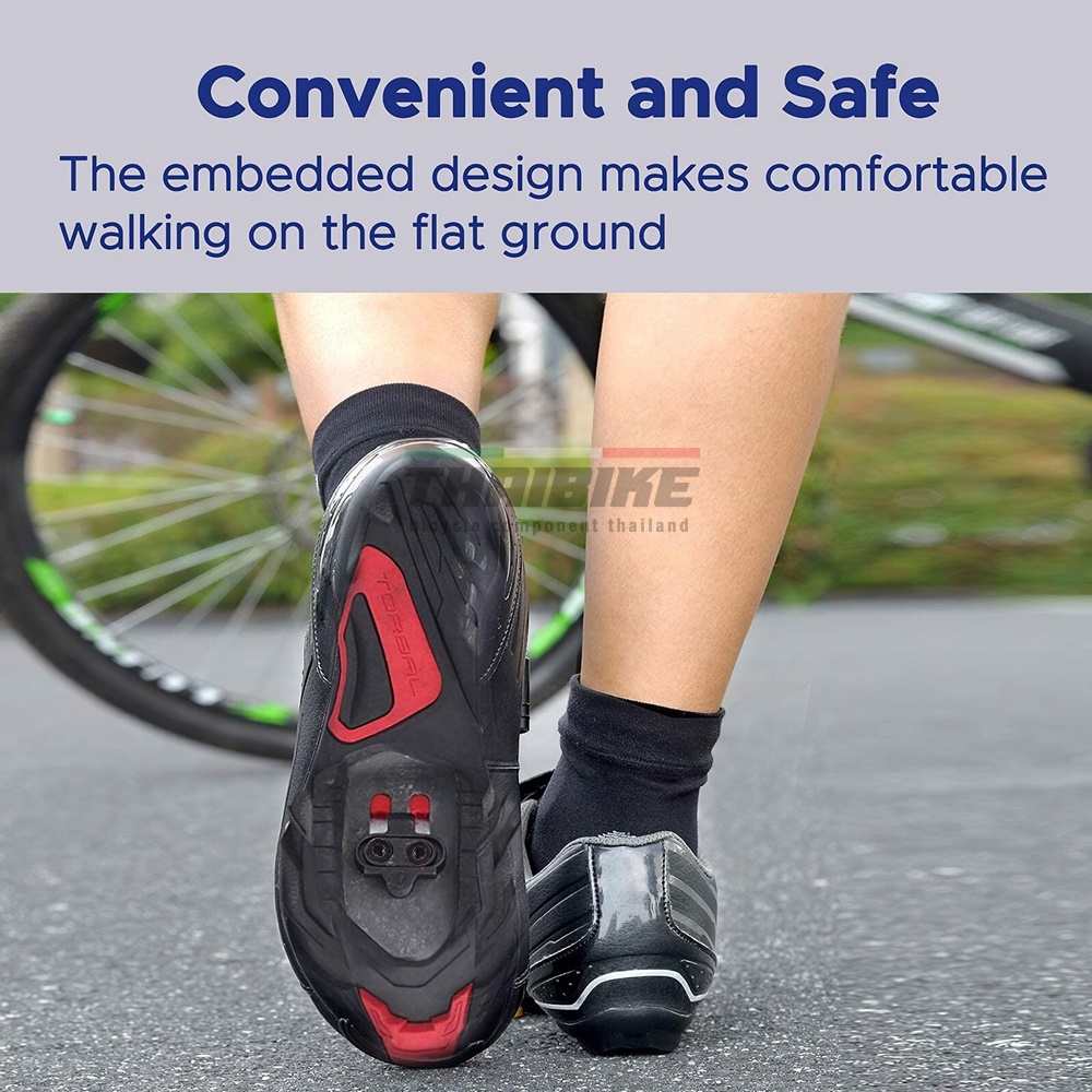 คลีตติดรองเท้าจักรยานเสือภูเขา tiebao Cleats Pedal Clipless Cleat Set คลีทภูเขา