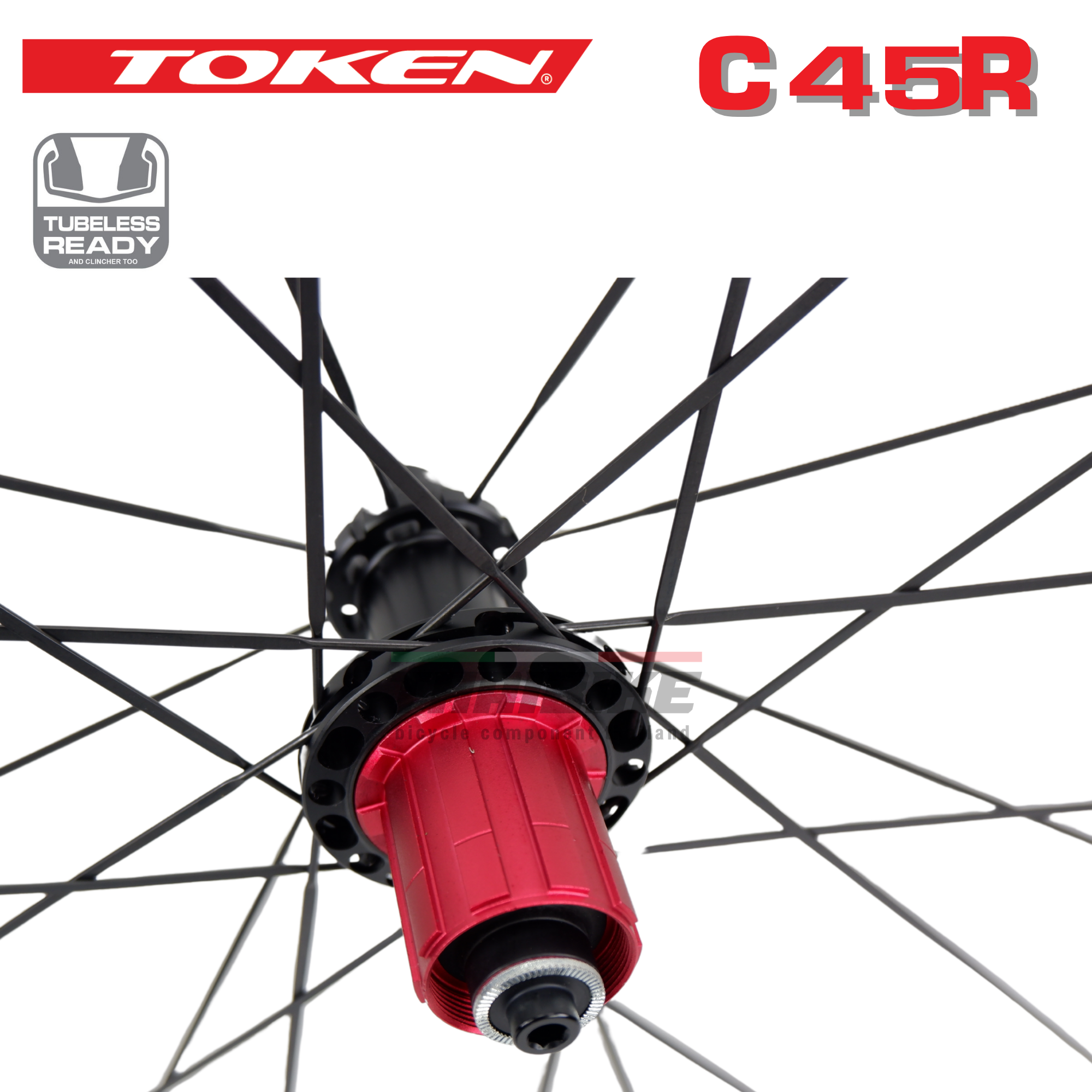 ล้อจักรยานเสือหมอบคาร์บอน TOKEN C45R/C45D แบบเซรามิค FULL CARBON