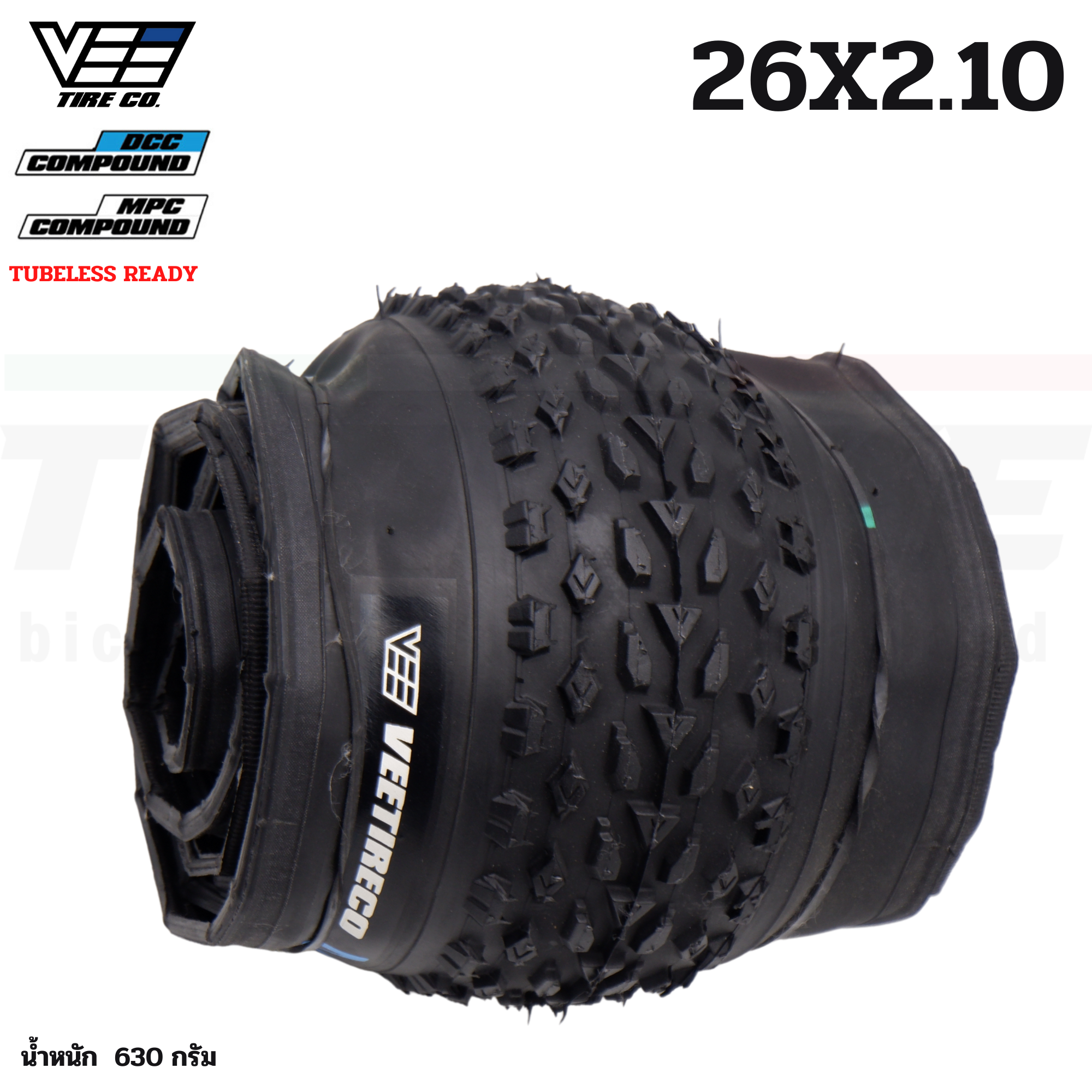 ยางนอกจักรยานเสือภูเขาขอบพับ VEE TIRE MISSION 26X2.1 27.5X2.1 29X2.1 ขอบแก้ว ขอบดำ