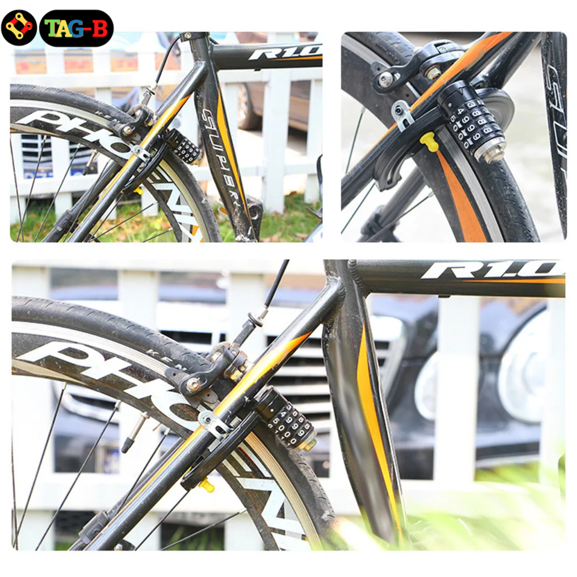 ตัวล็อคจักรยานติดรถแบบ 4 รหัส THAIBIKE