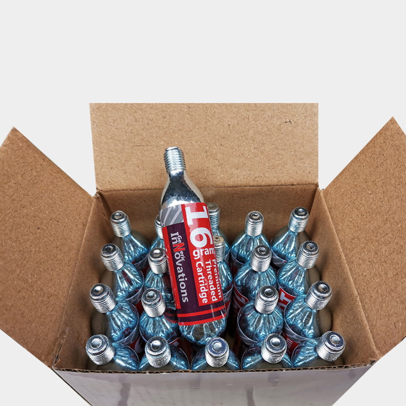 หลอด CO2 ขนาด 16 กรัม เติมลมรถจักรยาน มอเตอร์ไซต์ CO2 carbon dioxide 16g