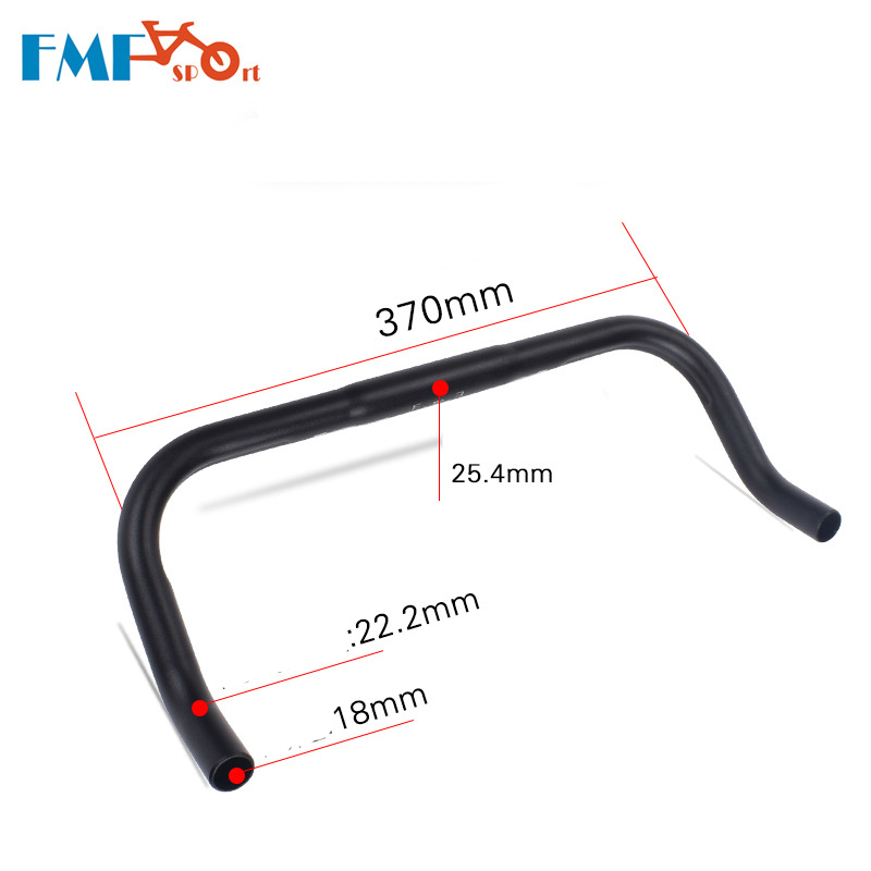 แฮนด์จักรยานอลูมิเนียม บูลฮอน FMF 25.4X370 มม. BULLHORN